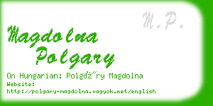 magdolna polgary business card